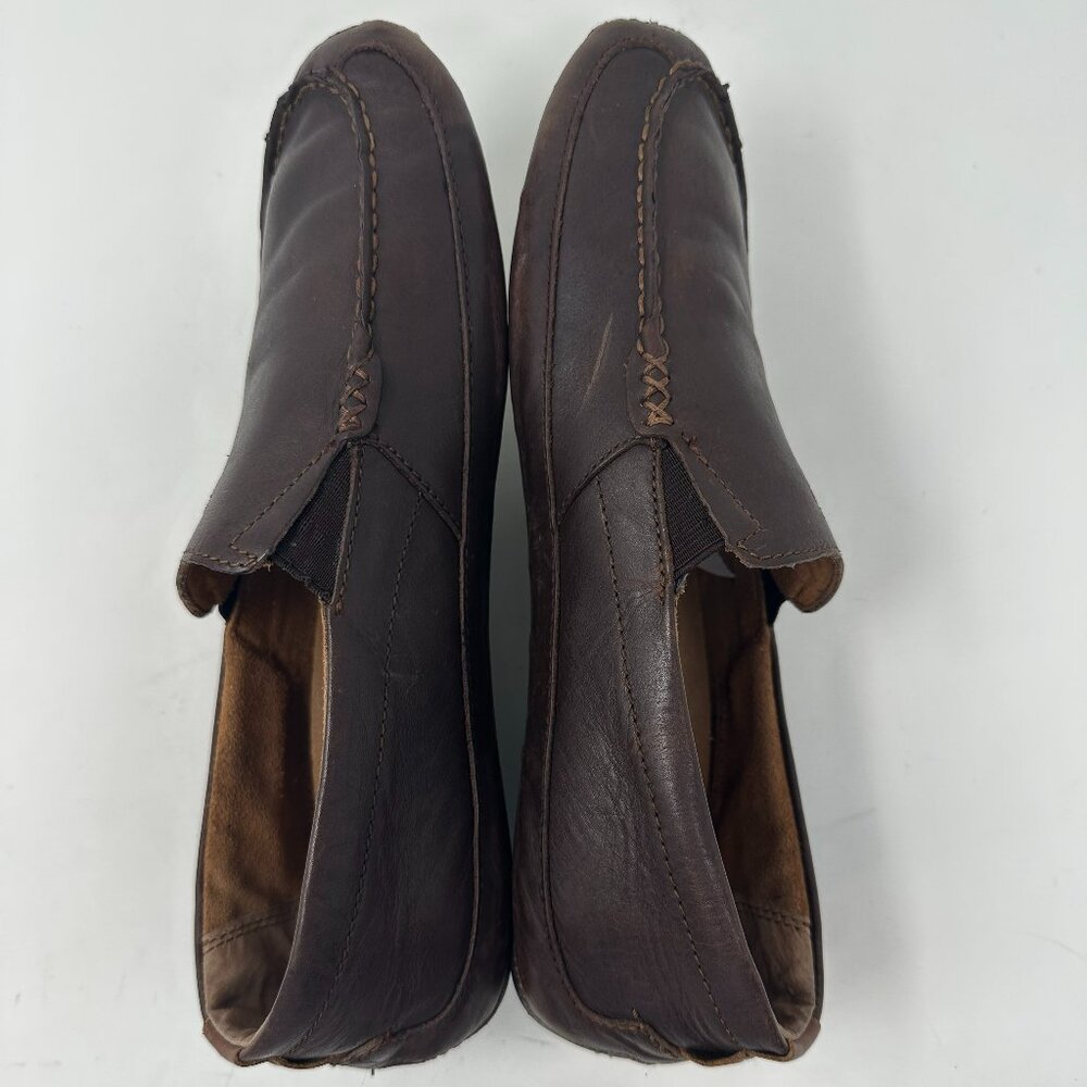 OLUKAI Moloa Men’s Size 10.5 Brown Leather Casual Loafers - Picture 4 of 14
